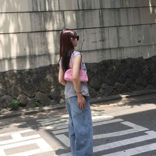 Clean Loose Fit Washed Wide Casual Long Pants