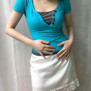 Straight H-Line Daily Mini Skirt