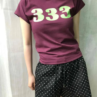 Regular Fit Numbering Lettering Daily Short Sleeve T-shirt