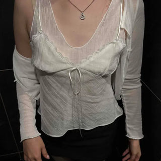 Jerry Lace V-Neck Sleeveless Blouse