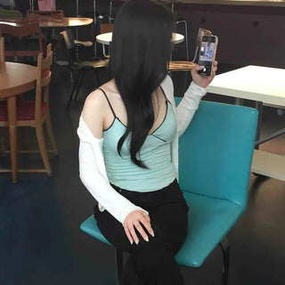 Slim Fit Striped Strap Wrap Daily Sleeveless