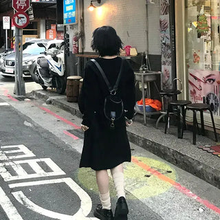 Carbon pleated banding midi skirt