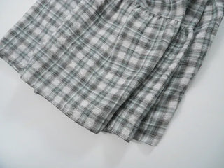 Yoshu Check Frill Long Skirt