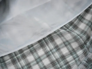 Yoshu Check Frill Long Skirt