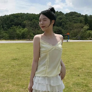 Pastel Lace Sleeveless Top