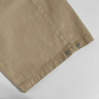 Peach Pintuck Wide Denim Pants