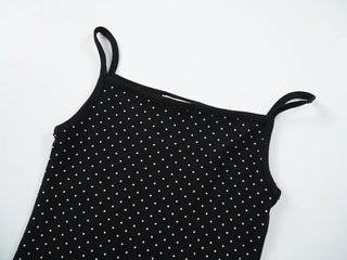 Lila Dot Crop Sleeveless Top