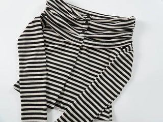 Basic Striped Off-Shoulder T-shirt