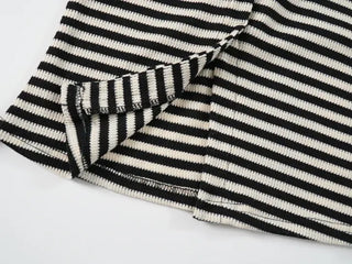 Basic Striped Off-Shoulder T-shirt
