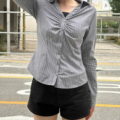 Natural Studded Micro Shorts