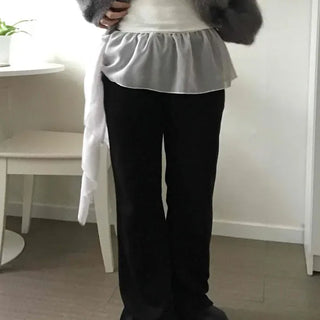 See-through Ruffle Wrap Skirt