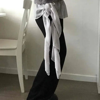 See-through Ruffle Wrap Skirt