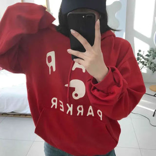 Casual Lettering Loose Hoodie