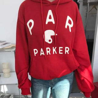 Casual Lettering Loose Hoodie
