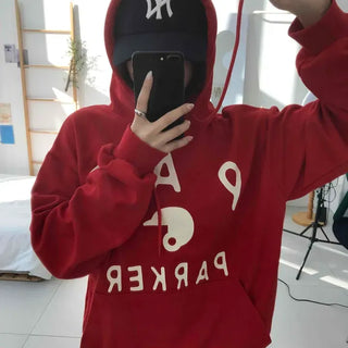 Casual Lettering Loose Hoodie