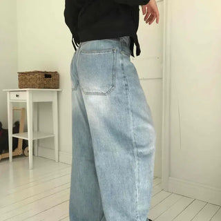 Super Wide Balloon Fit Long Denim Pants