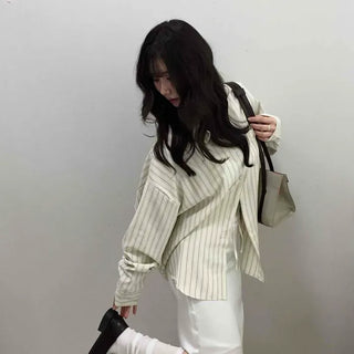Soft Mood Oversized Striped Loose Fit Shirt