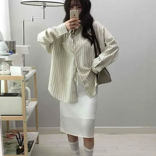 Soft Mood Oversized Striped Loose Fit Shirt
