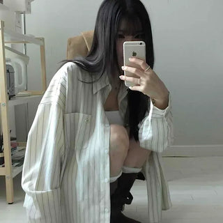 Soft Mood Oversized Striped Loose Fit Shirt