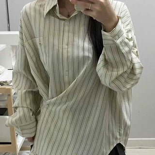 Soft Mood Oversized Striped Loose Fit Shirt