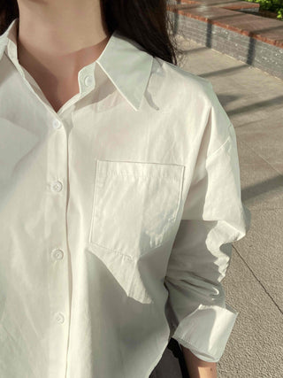 Plain Cotton Shirt for Daily Campus Look