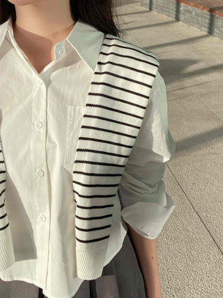 Plain Cotton Shirt for Daily Campus Look
