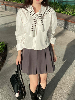 Plain Cotton Shirt for Daily Campus Look