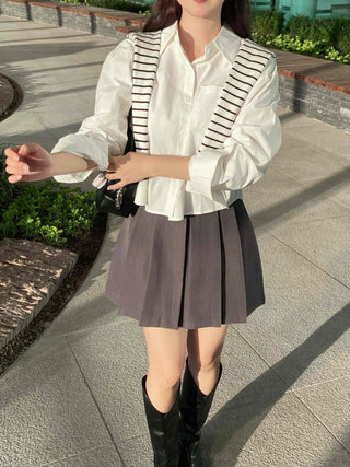 Plain Cotton Shirt for Daily Campus Look