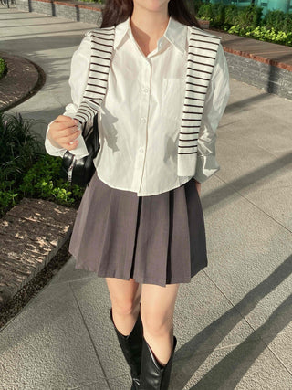 Plain Cotton Shirt for Daily Campus Look