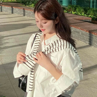Plain Cotton Shirt for Daily Campus Look