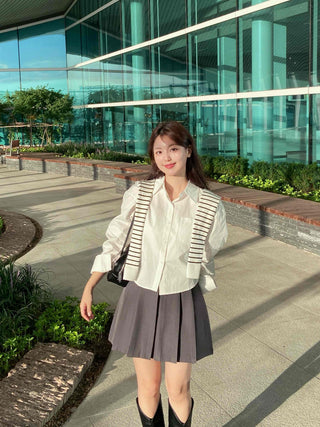 Plain Cotton Shirt for Daily Campus Look