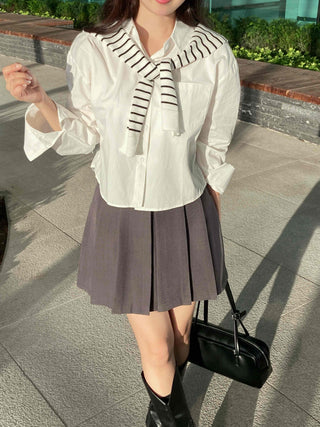 Plain Cotton Shirt for Daily Campus Look