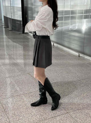 Basic Spring/Autumn Mini Skirt