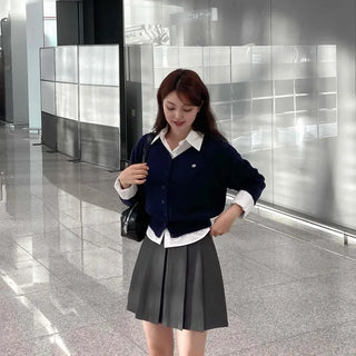 Basic Spring/Autumn Mini Skirt
