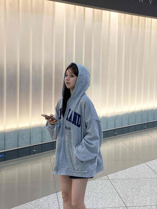 Casual Unisex Cotton Oversized Zip-up