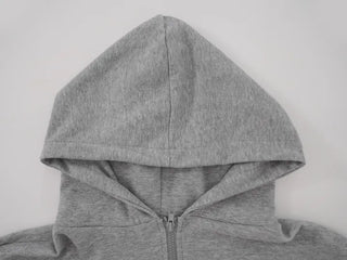 Casual Unisex Cotton Oversized Zip-up