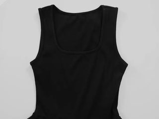 Simple Balloon Fit Basic Mini Dress