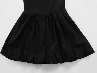 Simple Balloon Fit Basic Mini Dress
