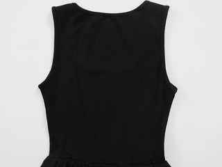 Simple Balloon Fit Basic Mini Dress