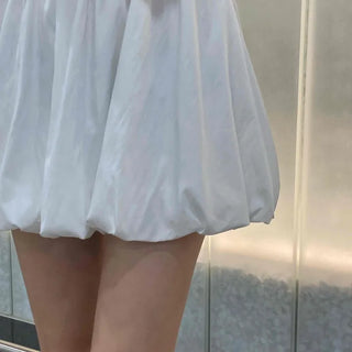Simple Balloon Fit Basic Mini Dress