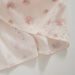 Cherry Blossom Look Rinoa Flower Chiffon Cardigan Bustier Set