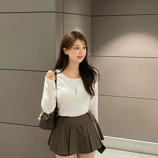 Comfortable Cotton Plain Long Sleeve T-shirt