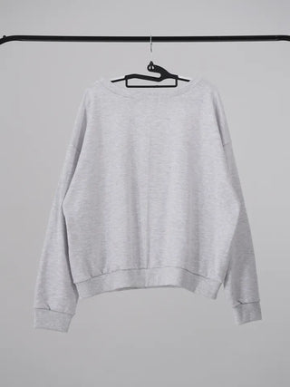 Comfort Numbering Off-Shoulder Sweatshirt