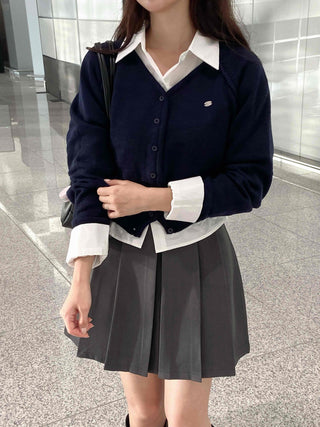 Simple Wedding Guest Look V-Neck Cardigan