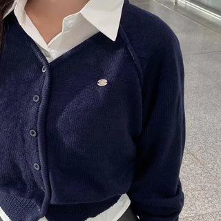 Simple Wedding Guest Look V-Neck Cardigan