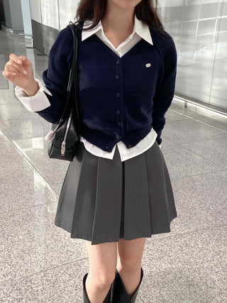 Simple Wedding Guest Look V-Neck Cardigan