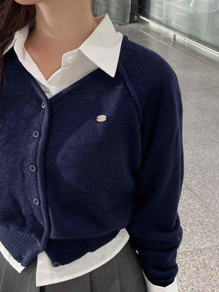 Simple Wedding Guest Look V-Neck Cardigan