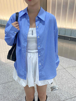 Daily Oversized Striped Shirt
