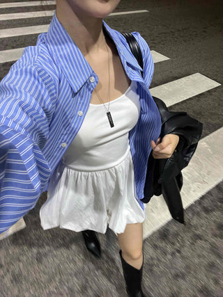 Daily Oversized Striped Shirt