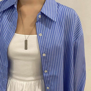 Daily Oversized Striped Shirt